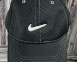 Nike Black White Swoosh Adjustable Mesh Trucker Hat - Just Do It - 56323... - $12.59