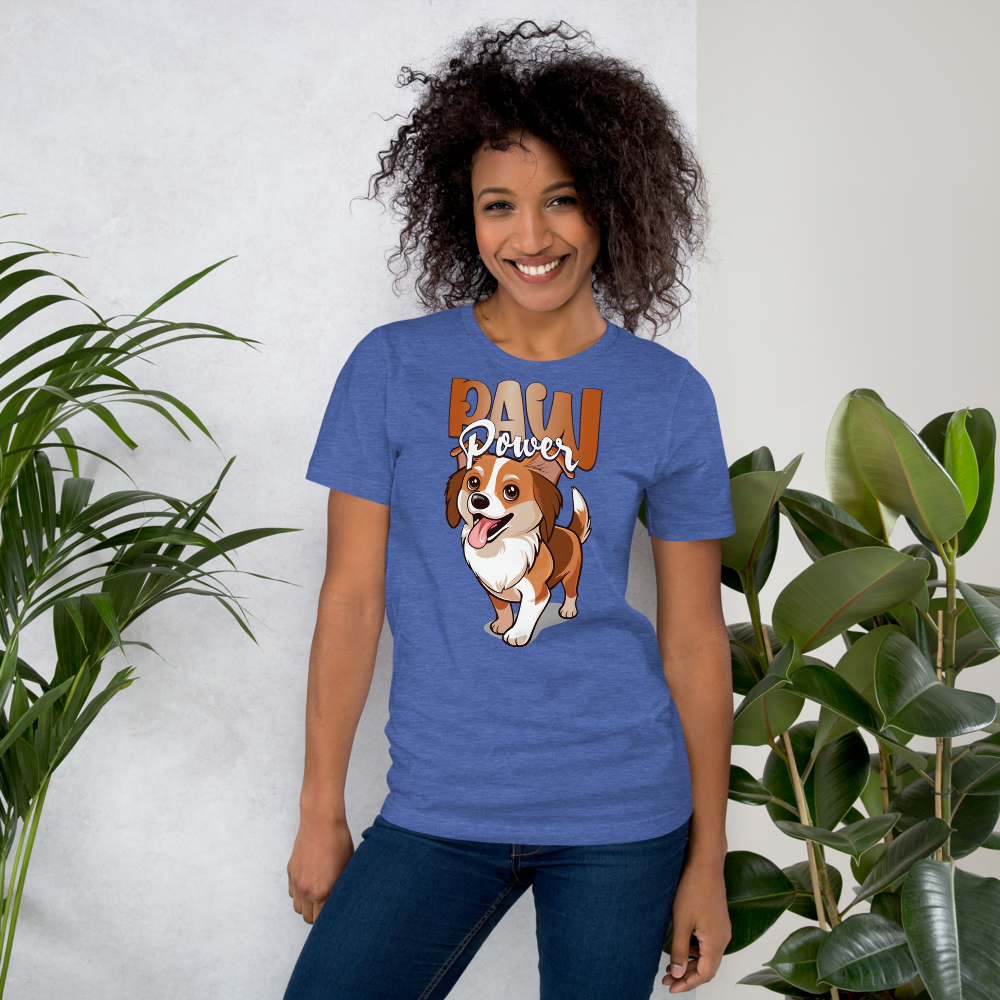 Unisex T-Shirt – Paw Power Heather True Royal Item image 12