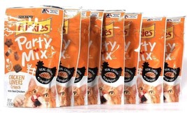(8 Ct) Purina Friskies Party Mix Chicken Lovers Crunch Cat Treats 2.1 Oz... - £26.47 GBP