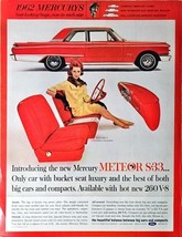 1962 Mercurys meteor S33 Car Woman Drivers seat  1962 vintage print ad - $9.93