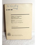 Vintage Tables of Frequency Allocations &amp; Other Extracts Handbook ~ Jan ... - $570.99 MXN