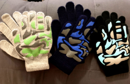 3 Pairs Winter Fashion Warm Kids Gloves Camouflage Riding Non Slip Gloves - $108.30 MXN