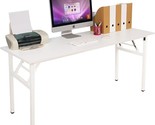 Computer Desk Office Desk 62 Inches Folding Table Laptop Desk Computer T... - £203.06 GBP