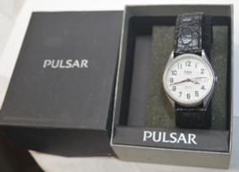 Vintage Pulsar Railroad Approved Y148-7009 Day Date Men&#39;s Watch In Box GUARANTEE - £62.54 GBP