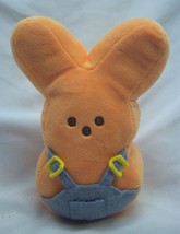 Just Born Peeps Soft Orange Bunny Peep W/ Overalls 6" Plush Stuffed Animal 2022 - £11.89 GBP