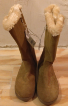 NWT Universal Thread Natural Suede Fur Boots Size 7 Ladies Fall Winter - £22.34 GBP
