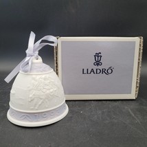 Vintage Lladro 1993 Blue Porcelain Bell Christmas Tree Ornament - £7.61 GBP