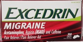 Excedrin Migraine Acetaminophen 250 mg 300 Coated Caplets  Exp 4/2026 Se... - £21.33 GBP