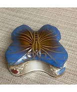 Vintage Ceramic Glazed Butterfly Trinket Box 4x4” SKU 223 - $7.64