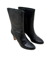 Cole Haan Harper Short Boots Womens 6 B Black Nappa Leather Boots Vintage - $752.48 MXN