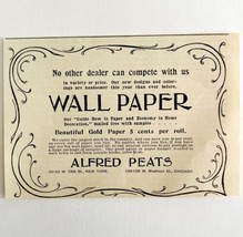 Alfred Peats Wall Paper 1894 Advertisement Victorian Home Decor ADBN1ddd - £11.79 GBP