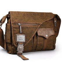 Ruil Men Canvas Multifunction Crossbody Bag Retro Handbags Travel Wear Resistanc - £95.38 GBP