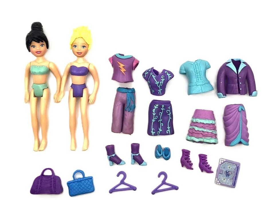 Polly Pocket Dolls With Ana &amp; Polly Doll, Clothing, Shoes, &amp; Accessories... - $18.00