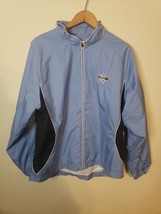 Footjoy Jacket Adult L Blue Windbreaker Full Zip Mock Neck Golf Packable Womens - £8.98 GBP
