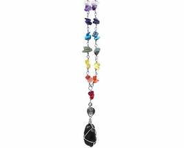 Mia Jewel Shop Wire Wrapped Tumbled Healing Gemstone Pendant Rainbow Chakra Chip - £13.97 GBP