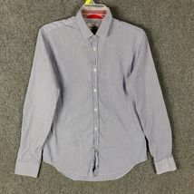 Zara Button Up Shirt Men&#39;s Large Long Sleeve Striped 100% Cotton Adults L - $218.24 MXN