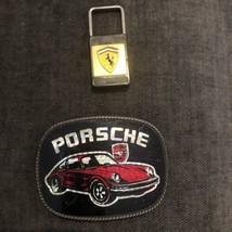 Vintage PORSCHE Belt Buckle 1980’S - RARE With Rare Porsche Key Chain - £31.13 GBP