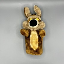 Vintage 1993 Wile E Coyote 11&quot; Plush Hand Puppet 24K Mighty Star Warner Bros - £15.81 GBP