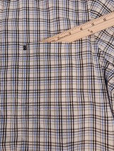 IZOD Button-Down Collar Short Sleeve XL Collar/Polyester Men's Shirt Plaid image 8