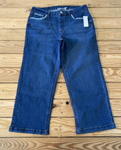 D&amp;Co NWOT Women’s Denim Cropped slim Straight Jeans Size 12 Blue AL - £15.38 GBP