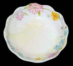 4 Tahari Colorful Spring Floral Scalloped Borders Melamine 7-1/2&quot; Bowls NWT - £31.96 GBP