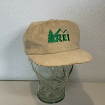 Vintage REI Corduroy Hat Tan Green Logo | Leather Strapback Cap 80s 90s ... - $84.25 CAD