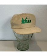 Vintage REI Corduroy Hat Tan Green Logo | Leather Strapback Cap 80s 90s ... - $84.18 CAD