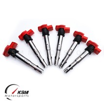 Set 6x Red Ignition coils for Audi A4 A6 Q7 Q5 S5 VW Touareg PORSCHE 06E905115E - £169.87 GBP