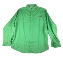 Columbia PFG Shirt Men’s XL Lime Green Long Sleeve Fishing Vented - £15.01 GBP