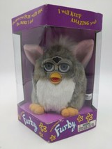 ORIGINAL 1998 ELECTRONIC MODEL 70-800 FURBY Gray/Tan GRAY EYES BOX Vintage - £114.10 GBP