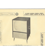 1956 OLYMPIC C21BD35 TELEVISION Tv Photofact MANUAL C21BF21 K21BD34 T21B... - £7.83 GBP