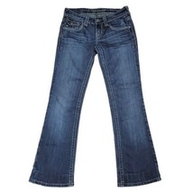 Mek Denim Avondale Bootcut Jeans Womens Size 25 Low Rise Blue Dark Wash - £13.41 GBP