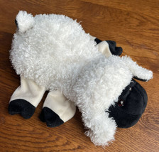 Lamb Sheep Hand Puppet Dream Plush Ivory Cream Stuffed Animal Toy 10&quot; - £9.34 GBP
