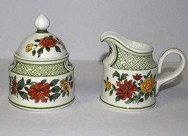 Villeroy &amp; Boch Summer Day 3-Piece Creamer &amp; Sugar Bowl with Lid, Germany - £23.55 GBP
