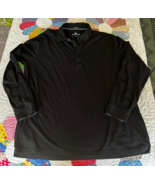 Buttercloth Polo Shirt Mens XL Icy Cotton regular fit black long sleeve ... - $34.19 CAD