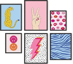 Haus And Hues Preppy Pictures For Wall - Pink Posters For Room, Unframed - £27.25 GBP