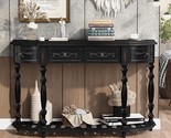 52&quot; Console Table With 4 Drawers,Modern And Contemporary Curved Long Sof... - $498.99