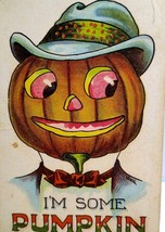 Halloween Postcard Fantasy Goblin JOL Man Anthropomorphic Bernhard Wall 1911 - £94.24 GBP