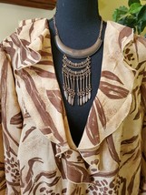 NWT Dana Kay 18W Open Front Ruffled Long Sleeve - $39.00
