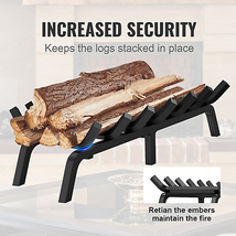 VEVOR Fireplace Log Grate, 30 inch Heavy Duty Fireplace Grate with 6 Sup... - £66.73 GBP