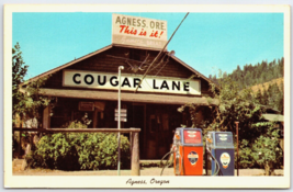 Cougar Lane  Postcard Agness Oregon Rogue River Historic Building Cheveron - £4.77 GBP