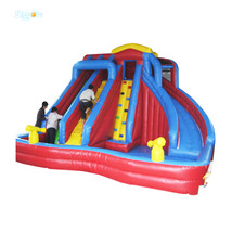 Large Slide Inflatable Water Slide with Pool for Sale PVC Commercial Use - $2,348.00