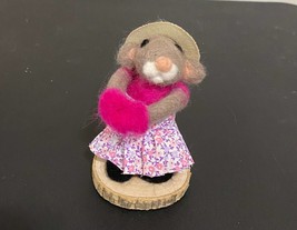 Needle Felted Mouse With Heart - $26.00
