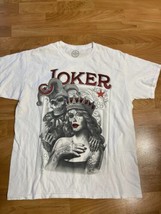 DOM Joker Shirt Mens Large Short Sleeve Candy Skull Day of the Dead Queen - $14.85
