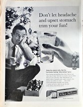 ALKA-SELTZER - Headache - Upset Stomach - 1961 Vintage Print Ad - $234.75 MXN