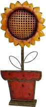Metal Sunflower Decor Rustic Flower Bonsai Centerpieces Decor Indoor Outdoor - £22.22 GBP - £24.43 GBP