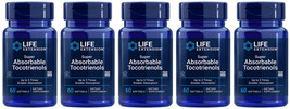 Super Absorbable Tocotrienols Vitamin E Hair Growth 300 Softgel Life Extension - £87.99 GBP