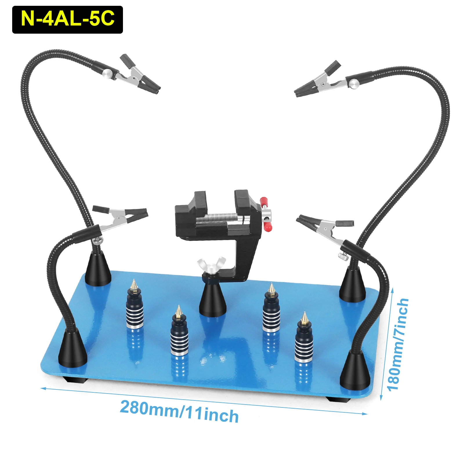 NEWACALOX Third Hand Soldering Tool PCB Holder Four Magnetic Based Flexible  Arm - £132.29 GBP