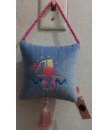 Embroidered #1 Mom Velour Saying Hanging Doorknob Pillow  - $6.99