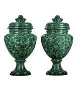 Pair of Malachite Stone Vase, Flower Vase, Art Deco Vase, Miniature Vase... - £9,439.55 GBP